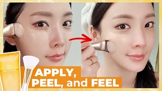 Makeup goes on so smooth! APRILSKIN Calendula Peel off Mask | APRILSKIN