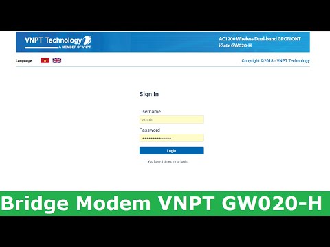 14. Hướng dẫn bridge modem GPON VNPT Igate GW020-H thành converter (Modem VNPT mới)