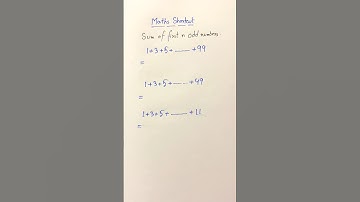Sum of first n Odd Numbers | Maths Shortcut |