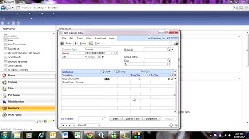 Inventory Transactions in Dynamics GP