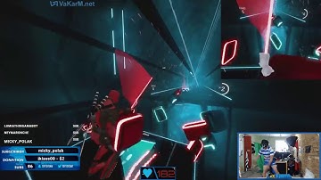 Beat Saber@Twitch on Toytoy_ channel/w HR widget