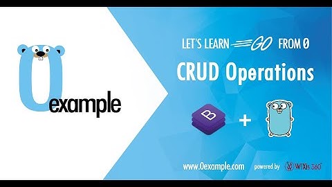 Simple CRUD in Golang + Bootstrap