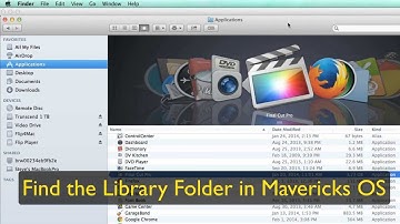 How To Find The Library Folder In Apple Mavericks OSX