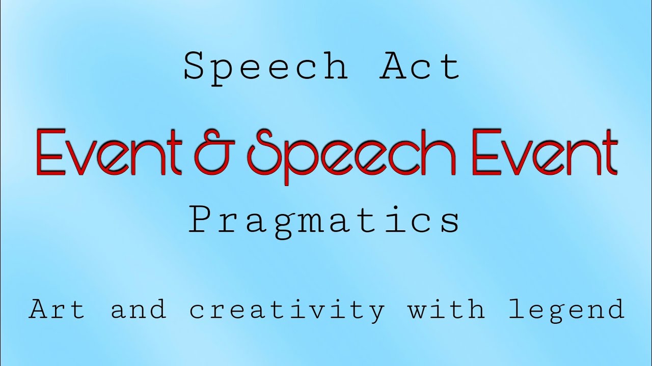 speech events in linguistics