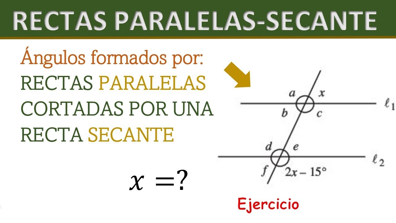 ¿Cómo Resolver Ángulos con Dos Rectas Paralelas y una Secante Usando