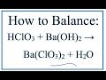 Balancing Chemical Equations Concepts