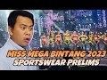 Atebang reaction  miss mega bintang 2023 preliminary sportswear competition missmegabintang2023