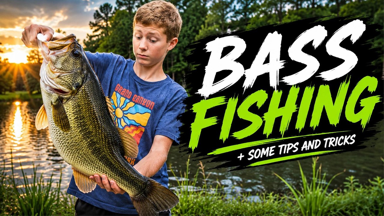 We went BASS FISHING at the Neighborhood Pond.