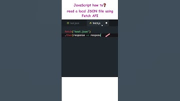 Reading a local JSON file in JavaScript using Fetch API