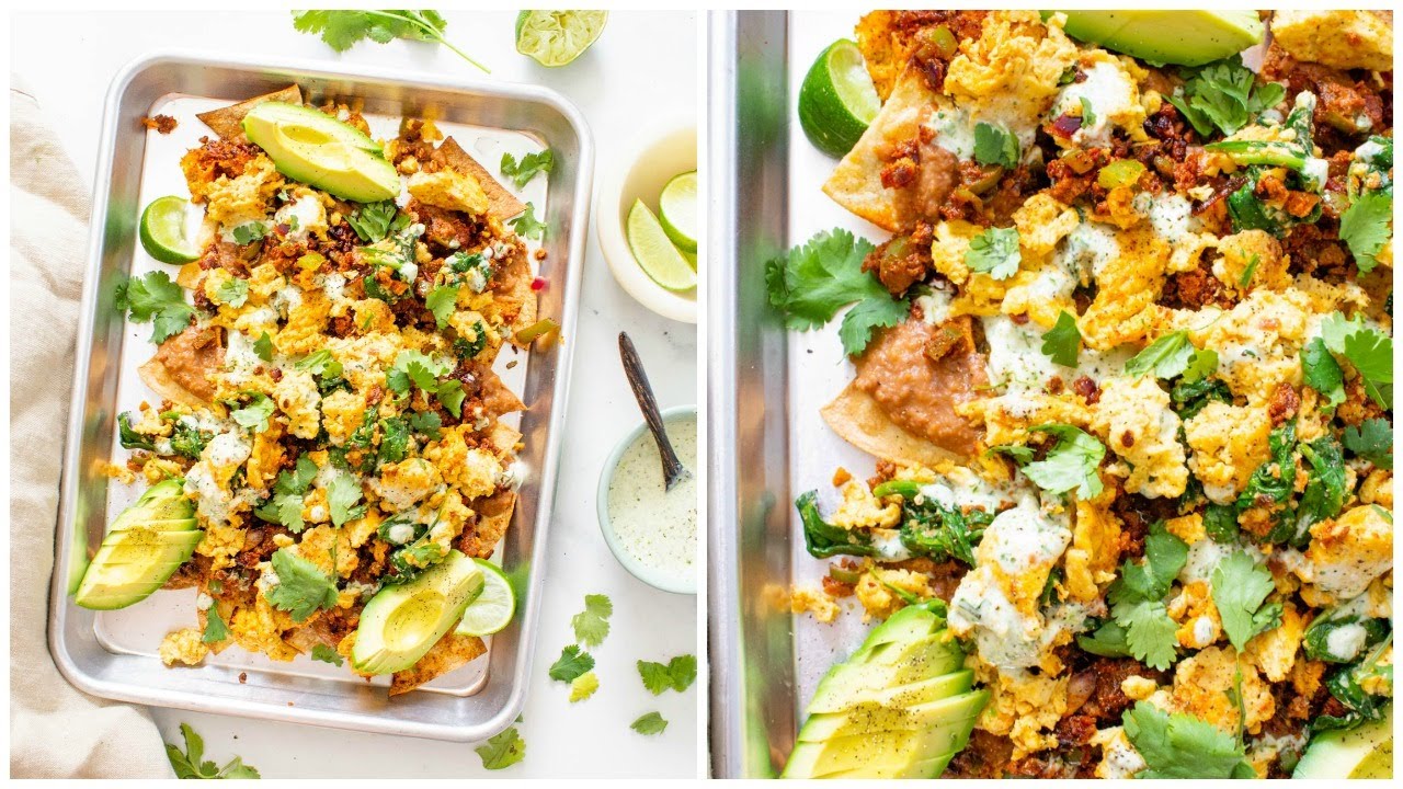 Vegan Breakfast Nachos Air Fryer Tortilla Chips This Savory Vegan