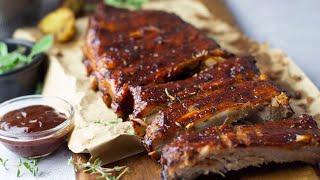 Costillas en salsa barbacoa al horno | American BBQ ribs (muuy tiernas)