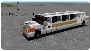 How to Build a Limousine in Minecraft (Lincoln Town Car Limousine 2003) Minecraft Limousine Tutorial