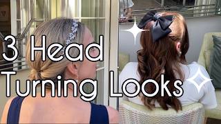 3 Easy Wedding Guest Hair Ideas You Can Do Yourself ✨ Half Up Half Down & Easy Updos 3 Wedding Hair Ideas With Matching Accessories