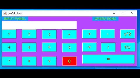 Matlab GUI based calculator