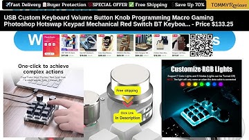 Custom USB Macro Keypad - 9 Key Mechanical Keyboard with Volume Knob & Bluetooth #GamingGear