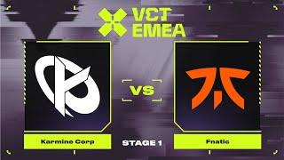 Karmine Corp vs Fnatic | Карта 2 | VALORANT Champions Tour 2024: EMEA Stage 1