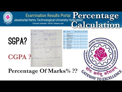 JNTUH Marks Percentage Calculation| SGPA | CGPA | How to calculate percentage of marks in JNTUH