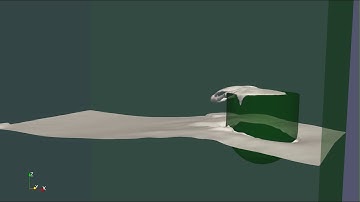 Fluid structure interaction with Code Saturne. Forced sloshing of tank with buoy