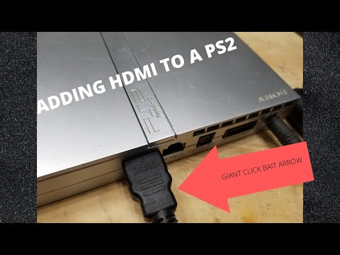 Adding HDMI to a PS2 the hard way by embedding an HDMI dongle inside.