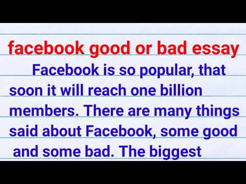 essay on facebook good or bad