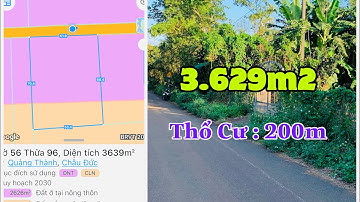 ☘️ Bán Đất Vườn 3 Sào 6 Có Thổ Cư Mặt Tiền Đường Nhựa Xã Quảng Thành, Huyện Châu Đức, Tỉnh BRVT