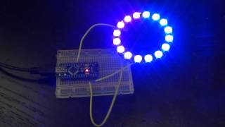 NeoPixel Ring - 16 x WS2812 5050 RGB LED Demonstration