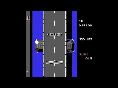 Полное прохождение игры Road Fighter (NES)