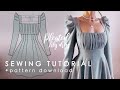 Pleated dress with bow back detail sewing tutorial  pattern download pleated lily dress