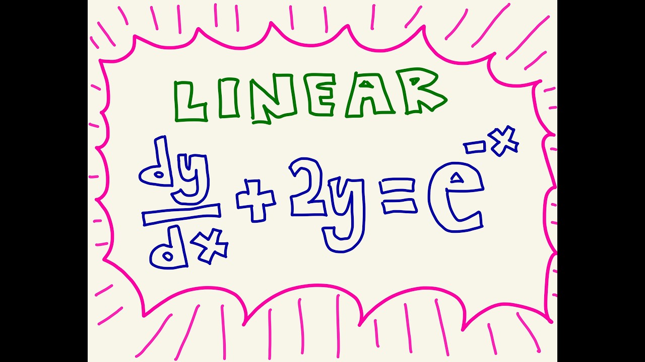 Solve dy/dx + 2y = e^(-x)  (First Order Linear IVP)