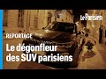 Ce militant colo dgonfle les pneus des vhicules suv la nuit  paris