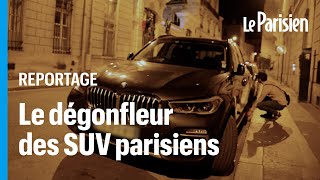 Ce militant écolo dégonfle les pneus des véhicules SUV la nuit à Paris