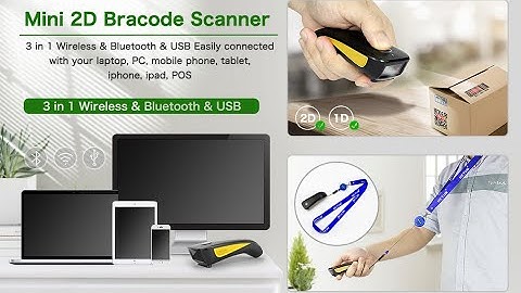 NETUM QR Code Scanner, Mini Barcode Scanner Bluetooth Compatible