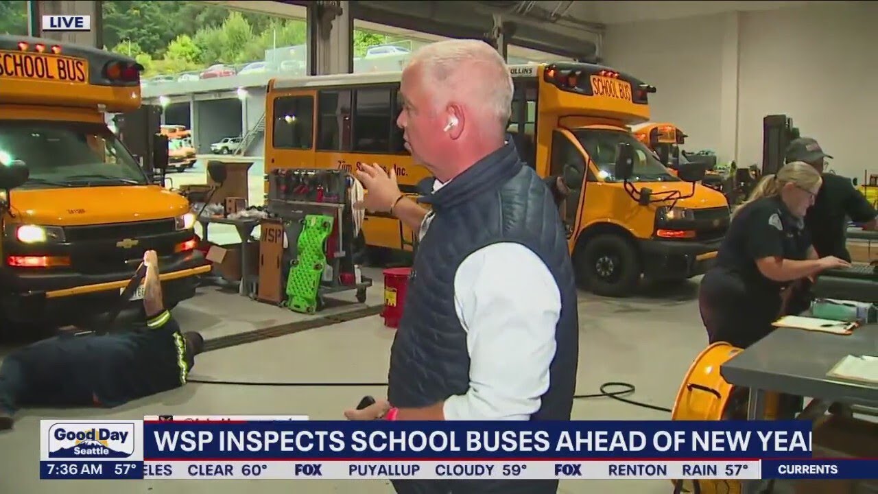 WSP inspects school buses ahead of new year - YouTube