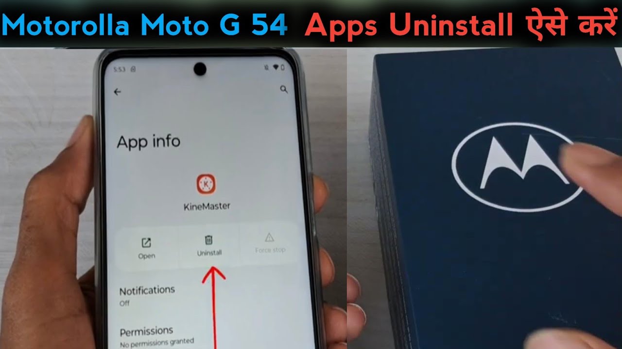 How To Uninstall / Remove Apps In Motorolla Moto g 54 5g Mobile📱Delete