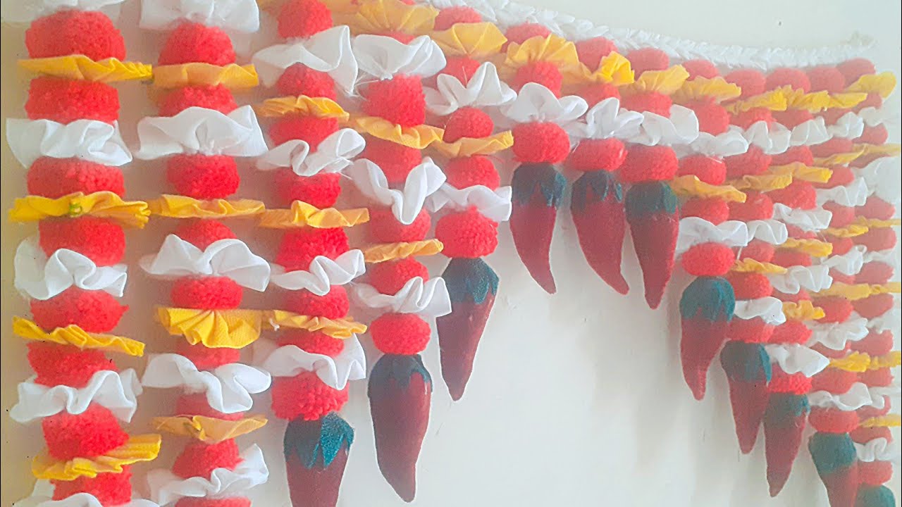 New woolen Pearl Door Hanging Design Easy and Beautiful Door Hanging