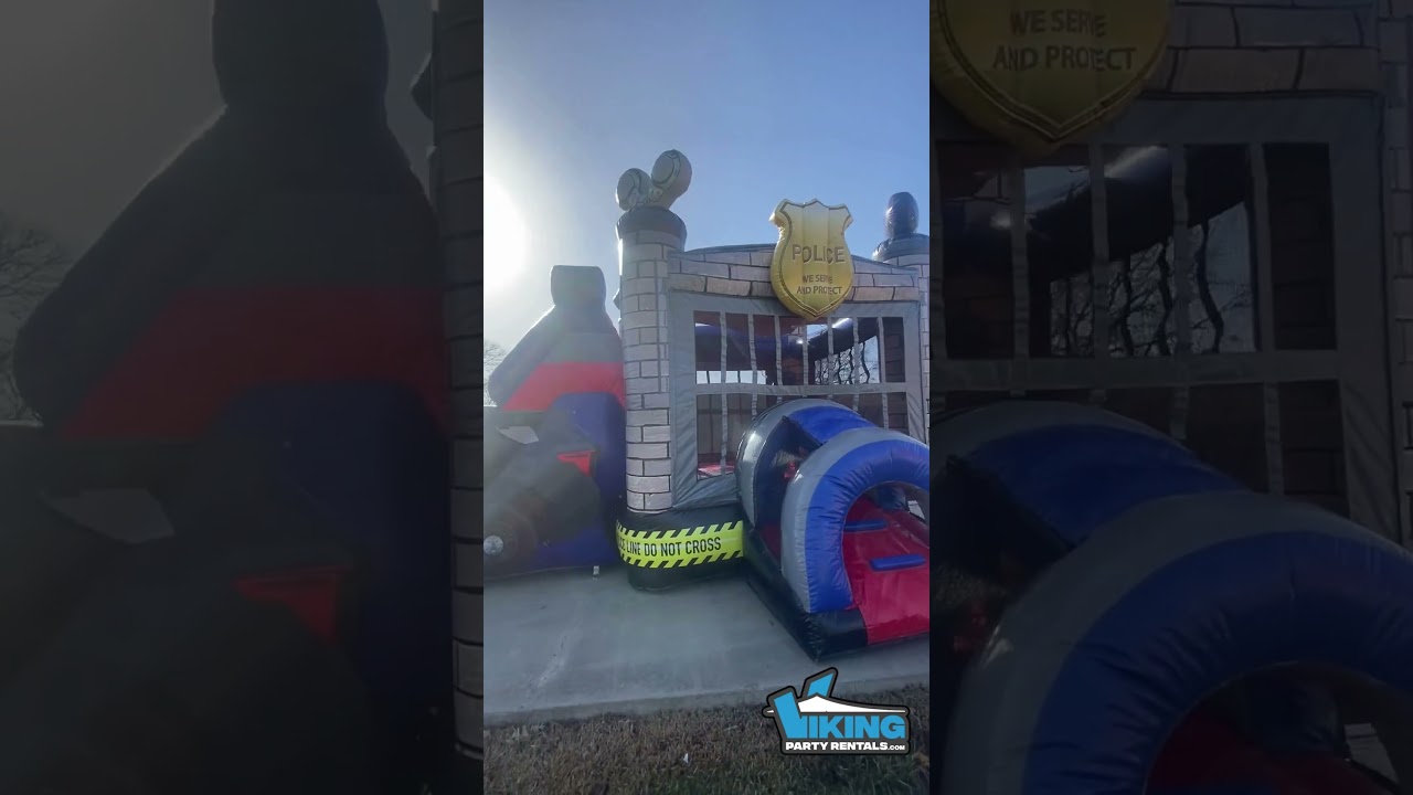 Police Car Bounce House Combo   #32