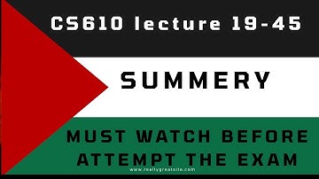 CS610 final term preparation || cs610 important concepts of final term preparation ||