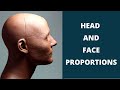 "Proportions of the face and head". Tutorial.