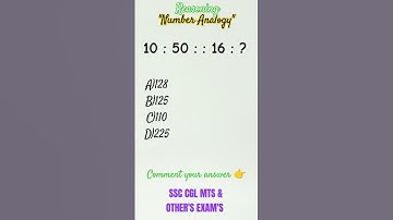 Number analogy reasoning learning reasoning tricks #maths #sscgd #shorts