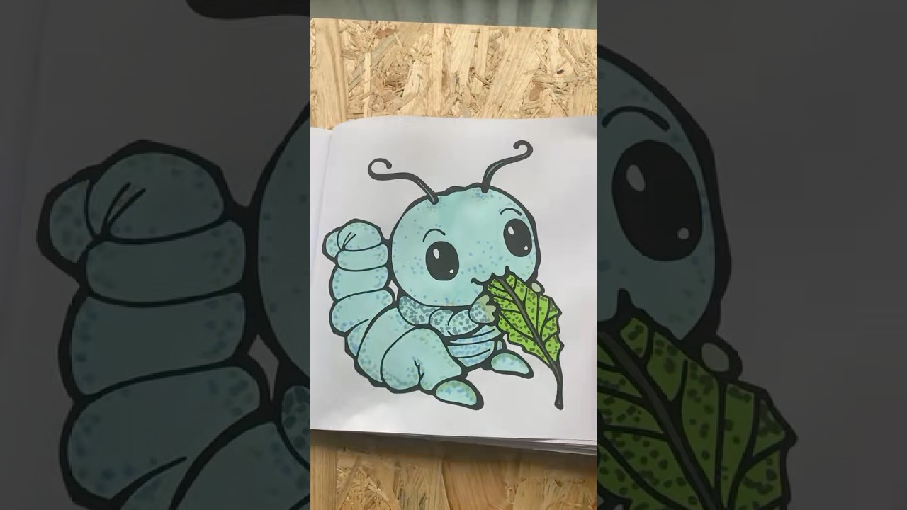 🐛🦕 Lustige Raupe trifft Dino-Vibes | Ausmalspaß für gute Laune! 