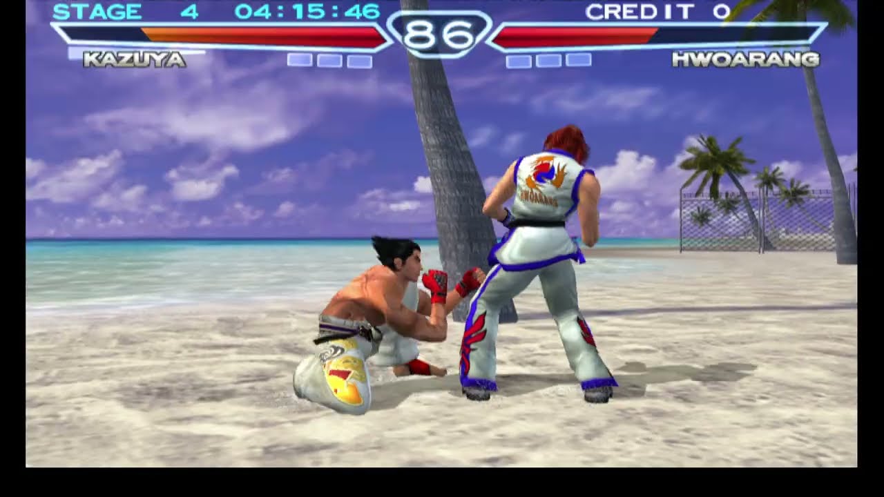 Казуя Мисима в Tekken 4 на очень сложном уровне (аркадный режим)