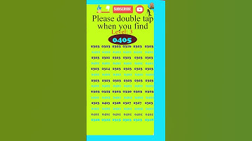 Spot (Find) 0405 in 5 seconds, #observation  #skills , Visual Test,  #search #puzzle #shorts #quiz