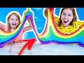 МИЛАНА и МАМА Сделали РАДУГУ из СЛАЙМА RAINBOW SLIME Party ДЕЛАЕМ СЛАЙМ РАДУГА!