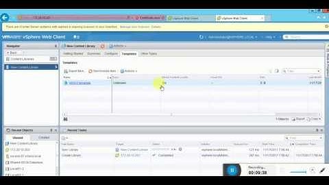 Creating Content library in VMware vSphere 6.5