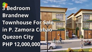 3 Bedroom Brandnew Townhouse For Sale in P. Zamora Cubao Quezon City