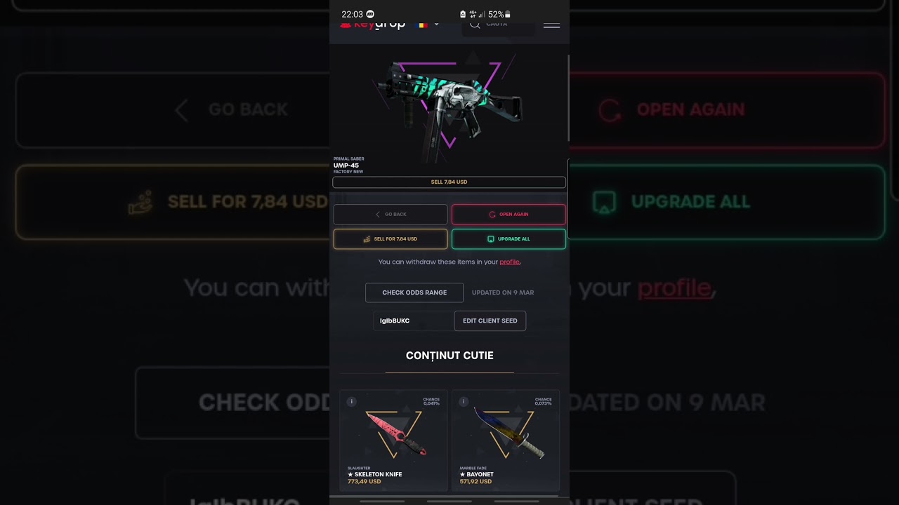 Keydrop Emerald Cut case 