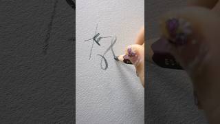 How to write “F” in pencil calligraphy #calligraphy #viral #reels #fyp