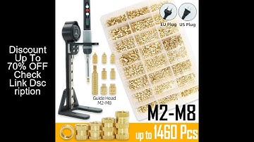 Heat Set Insert Press Tool Electric Soldering Iron Tip M2 M3 M4 M5 M6 M8 Thread Brass Inserts Nut Em