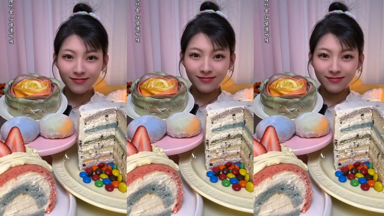 ASMR] Dessert Mukbang🎂🍦🍰🍮 (Creamy Crepe Cakes) 디저트 먹방 |Eating Sounds#cake #asmrcake #asmrcake