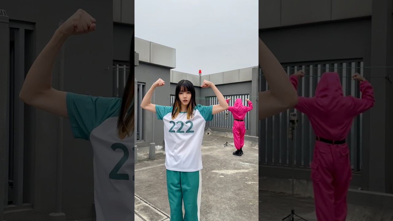 Do you wanna battle with me?💪🏻#squidgame #player222 #dance #cosplay